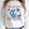 Girl Reading Book Summer Beach Vacation For Book Lover Unisex Sweatshirt