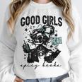 Good Girls Read Spicy Skeleton Book Club Unisex Sweatshirt