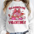 Groovy All Booked For Valentines Books Pink Coquette Bow Unisex Sweatshirt