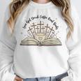 Groovy Flowers Love God Drink Coffee Read Books Christian Unisex Sweatshirt