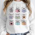 Halloween Ghosts Reading Books Pattern Spooky Kawaii Anime Unisex Sweatshirt
