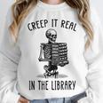 Halloween Skeleton Pun Book Lover Library Joke Unisex Sweatshirt