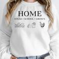 Home Stead School Grown Flowers Book Chicken Unisex Sweatshirt