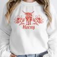 Horny Bull Romance Reader Shirt Spicy Books Bull Pun Unisex Sweatshirt