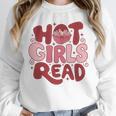 Hot Girls Read Book Lover Feminist Reader Premium Tri-Blend Unisex Sweatshirt