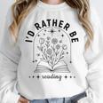I’d Rather Be Reading Minimal Book Lover Arch Unisex Sweatshirt