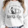 Introverted But Willing To Discuss Cats And Books Unisex Sweatshirt