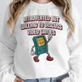 Introverted But Willing To Discuss Video Games Introvert Raglan Baseball Tee Unisex Sweatshirt