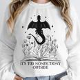 It's Too Nonfictiony Outside Book Dragon Reading Fantasy Era Unisex Sweatshirt It's Too Nonfictiony Outside Book Dragon Reading Fantasy Era Unisex Sweatshirt