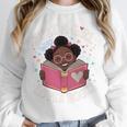 Just A Girl Who Loves Books Cute African American Afro Unisex Sweatshirt