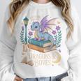 Just a Girl Who Loves Dragons & Books Reader Fantasy Fun Premium Tri-Blend Unisex Sweatshirt