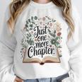 Just One More Chapter Bookish Book Reading Botanical Unisex Sweatshirt