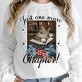 Just One More Chapter Cat Reading Books Coffee Lovers Premium Tri-Blend Unisex Sweatshirt