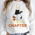 Just One More Chapter Fun Cat Coffee Reading Book Premium Tri-Blend Unisex Sweatshirt