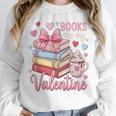 Librarian Books Are My Valentine Teacher Valentines Teach Unisex Sweatshirt