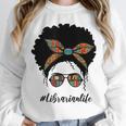 Librarian Teacher Messy Bun Life Book Library Back To School Unisex Sweatshirt