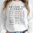 Library Card Due Date Stamp Book Lover Reading Vintage Read Unisex Sweatshirt