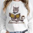 Life Is Better With Cats Coffee Books Cat Reading Book Unisex Sweatshirt Life Is Better With Cats Coffee Books Cat Reading Book Unisex Sweatshirt