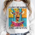 Love Reading And Giraffes Cute Giraffe Reading Book Lovers Unisex Sweatshirt Love Reading And Giraffes Cute Giraffe Reading Book Lovers Unisex Sweatshirt