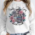 Morally Grey Skeleton Reading Smut Smutty Spicy Books Lover Unisex Sweatshirt