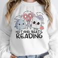 Nothing Beats Reading Rock Paper Scissors Book Lover Teacher Unisex Sweatshirt