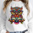 Owl With Glasses And Book Reading Unisex Sweatshirt Owl With Glasses And Book Reading Unisex Sweatshirt
