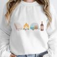 The Perfect Weekend Camping Essentials Wine Books Campfire Unisex Sweatshirt