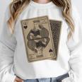 Queen Of Books Playing Card Aesthetic For Book Lovers Premium Tri-Blend Unisex Sweatshirt
