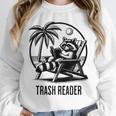 Raccoon Reading Books Summer Humor Trash Reader Unisex Sweatshirt