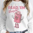 Read 'Em Western Cowgirl Retro Groovy Reading Books Unisex Sweatshirt Read 'Em Western Cowgirl Retro Groovy Reading Books Unisex Sweatshirt