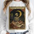 The Reader Tarot Card Book Lover Skeleton Art Goth Style Unisex Sweatshirt The Reader Tarot Card Book Lover Skeleton Art Goth Style Unisex Sweatshirt
