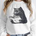 Reading Cat Cat Book Lover Unisex Sweatshirt