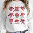 Reading Heart Book Valentines Day Teacher Women Girl Unisex Sweatshirt