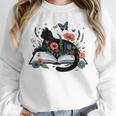 Retro Cute Cat Floral Book Librarian Vintage Floral Cat Book Unisex Sweatshirt Retro Cute Cat Floral Book Librarian Vintage Floral Cat Book Unisex Sweatshirt