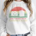 Retro Easily Distracted By Cameras & Books Photography Unisex Sweatshirt