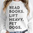 Retro Gym Book Lover Read Books Lift Heavy Pet Dogs Unisex Sweatshirt Retro Gym Book Lover Read Books Lift Heavy Pet Dogs Unisex Sweatshirt