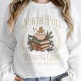Retro North Pole Reading Club Hot Cocoa Book Lovers Xmas Unisex Sweatshirt Retro North Pole Reading Club Hot Cocoa Book Lovers Xmas Unisex Sweatshirt