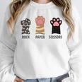 Rock Paper Scissors Hand Game Cute Paw Cat Introvert Unisex Sweatshirt Rock Paper Scissors Hand Game Cute Paw Cat Introvert Unisex Sweatshirt