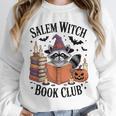 Salem WItch Book Club Halloween Raccoon Witch Reading Book Unisex Sweatshirt Salem WItch Book Club Halloween Raccoon Witch Reading Book Unisex Sweatshirt