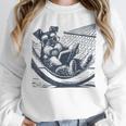 Schnauzer Hammock Reading Book Schnauzer Glasses Unisex Sweatshirt