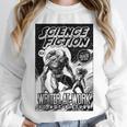 Science Fiction Writer At Work Vintage Book Cover Unisex Sweatshirt