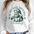 He Sees What You'Ve Been Reading Bookish Christmas Unisex Sweatshirt