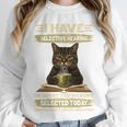i Have Selective Hearing Cat Coffee Books Retro Unisex Sweatshirt