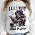 Smut Reader Spicy Book Romance I Like Them Thick & Spicy Unisex Sweatshirt