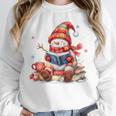 Snowman Reading Books Lovers Christmas Librarian Bookworm Unisex Sweatshirt Snowman Reading Books Lovers Christmas Librarian Bookworm Unisex Sweatshirt