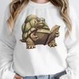 Sulcata Tortoise Reading A Book Unisex Sweatshirt