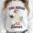 Teacher Silly Goose Reading Book Teaching Tiny Human Tamer Unisex Sweatshirt Teacher Silly Goose Reading Book Teaching Tiny Human Tamer Unisex Sweatshirt