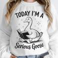 Today I'm A Serious Goose Animal Reading Book Lovers Unisex Sweatshirt Today I'm A Serious Goose Animal Reading Book Lovers Unisex Sweatshirt