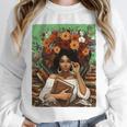 History Month Black Afro Girl Women Book Lovers Floral Unisex Sweatshirt