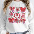 Valentine Teacher Coquette Bow Pencil Heart Book Girl Women Unisex Sweatshirt Valentine Teacher Coquette Bow Pencil Heart Book Girl Women Unisex Sweatshirt